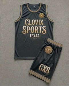 Ensemble de maillots et shorts de basket-ball unisexes pour adultes Clovix Sports, personnalisables avec nom et numéro, en polyester/nylon, ensembles d'uniformes de basket-ball - Product Image 1