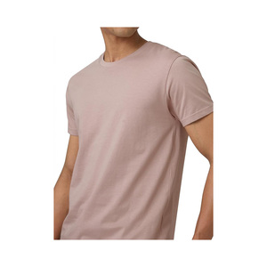 Camiseta de Algodón Lisa para Hombre, Manga Corta, Cuello Redondo, Corte Regular, Color Sólido, Tejido Jersey Informal - Product Image 5