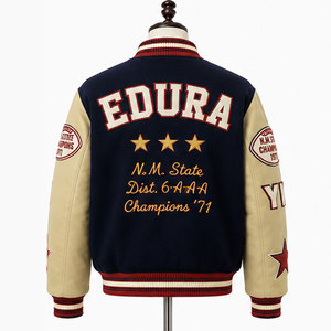 Custom Manufacturer Wholesale High Quality Chenille Varsity <b>Jacket</b> for <b>Men</b> 100% Wool Breathable Streetwear Winter - Product Image 5