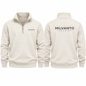 Off-<b>white</b> Custom Unisex 100% Cotton Quarter Zip <b>Sweatshirt</b> Premium Cotton Fleece Pullover <b>Men</b> Women Winter Streetwear <b>Sweatshirt</b> - Product Image 1