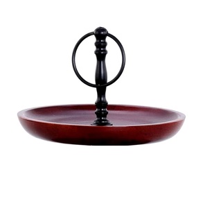 ฐานวางเค้กทรงใบไม้ วัสดุโลหะคุณภาพสูง ชุบทอง - Product Image 1