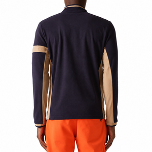 Pull à col montant zippé pour homme, coupe régulière, coupe-vent, sportif, manches longues, couleur unie, hiver - Product Image 2