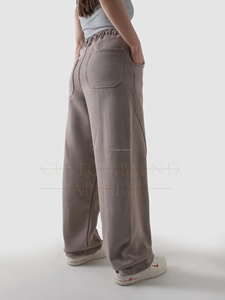 กางเกงวิ่งขายาวตรง2025ผู้ชายและผู้หญิงกางเกงลำลองผ้าโพลีเอสเตอร์/ ผ้าฝ้าย360เป็นมิตรต่อสิ่งแวดล้อมระบบ GSM - Product Image 6