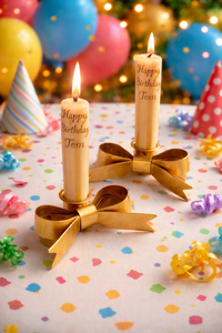 Velas Personalizadas Cónicas con Nombre para Cumpleaños, de Parafina y Cera de Soya, con Aroma a Rosas, sin Humo, para Decoración de Pasteles, Mesa, Halloween - Product Image 2