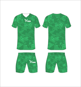 Conjunto de Camiseta de Fútbol de Camuflaje Verde para Hombre FEROCIOUS, Cuello en V, Manga Corta, Malla Transpirable, Uniforme de Fútbol para Adultos, Todas las Temporadas - Product Image 1