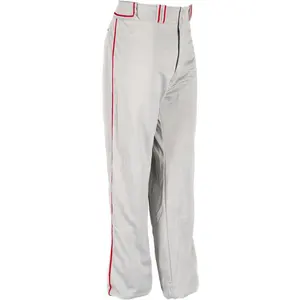 Newest Style Baseball Uniforms Sports Team Relaxed Fit Full Length Men's Baseball Pant with Piping