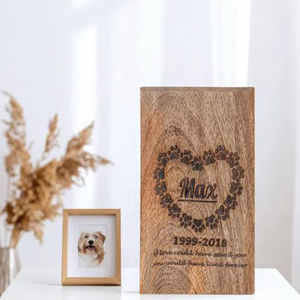 Wooden Keepsake Ashes Urn with Engraving Decorative Walnut Wood Cremation Urn Wooden Memorial Ashes Box Supplier by AYAANS - Product Image 1