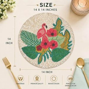 Napperons de table élégants brodés de perles, faits à la main, accessoires décoratifs pour la salle à manger, pour la décoration moderne de la maison, des mariages et des événements - Product Image 3