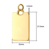 Pendentifs et breloques vierges en acier inoxydable gravables pour la fabrication de bijoux, avec logo de marque personnalisé