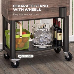 Carrito Enfriador para Fiestas al Aire Libre, Cubo de Hielo Premium para Reuniones Sociales - Product Image 5