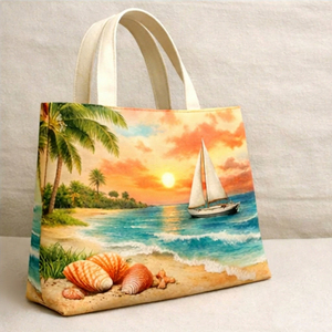 Sac de shopping personnalisé avec logo imprimé, sac fourre-tout en toile écologique réutilisable avec poignée, sac en toile de coton - Product Image 2