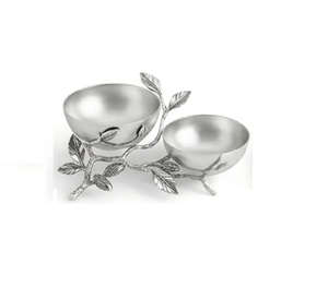 Bol en métal doré de qualité 304 avec support en forme de branche, fait main, décoratif et élégant, idéal pour offrir en cadeau, bol de service pour occasions spéciales - Product Image 2