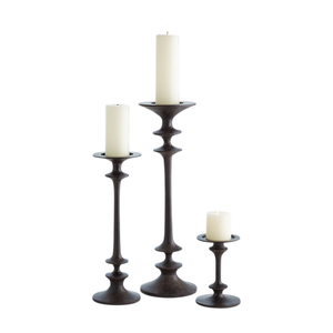 Vente en gros de nouveaux supports à bougies pour la décoration de la maison, porte-bougie de haute qualité, finition noire, en aluminium coulé, personnalisé, fait main - Product Image 5