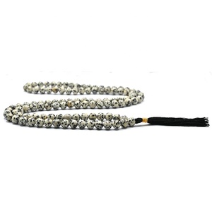 Venta al por mayor jaspe dálmata Jap Mala para Yoga y Meditación Jaspe dálmata hecho a mano Jap Mala 108 Bead Precio a granel - Product Image 4