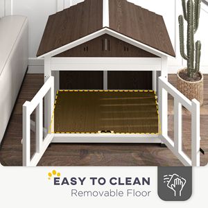 Casa para Perros de Madera de 40 Pulgadas para Perros Pequeños y Grandes, Mueble para Mascotas de Interior y Exterior con Ventilación y Piso Elevado Extraíble - Product Image 4