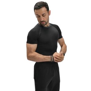 <b>Black</b> Men Short Sleeve Performance T <b>Shirt</b> Athletic Crew Neck Slim Fit Compression Training Workout Sports Gym <b>Tee</b> <b>Shirt</b> Top - Product Image 4