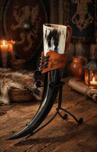 Cuerno para beber de cuerno de búfalo, hecho a mano, estilo medieval, taza de cerveza, cuerno grabado personalizado - Product Image 3