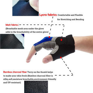 Unisex Half-Finger Racing Gloves Breathable Bicycle Gloves Absorbing Padded for Outdoor Gym Sports Providing Hand Protection - Product Image 4