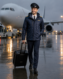Uniformes de Piloto de Aerolínea Personalizados OEM ODM |   Conjunto Completo Premium a Medida para Hombre de Manga Larga |   Fabricante | Conjunto de Chaqueta Impermeable para Lluvia - Product Image 6