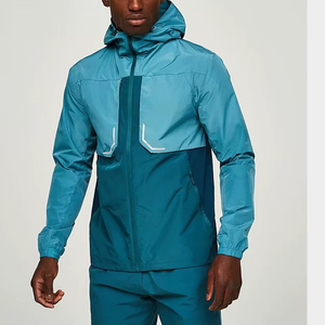 Custom Loose Fit Two-Piece Breathable Windbreaker <b>Jacket</b> and <b>Short</b> Set Zip-Up Polyester Tracksuit - Product Image 1