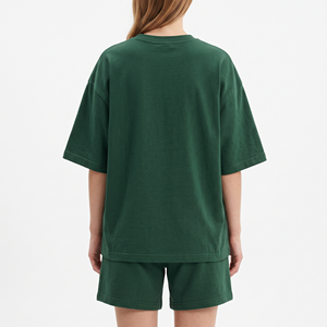 Ensemble deux pièces décontracté d'été pour femme : T-shirt ample et short de motard assorti – Tenue de voyage pour femme - Product Image 6