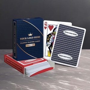 Cartes à jouer en plastique personnalisées de 0,32 mm avec finition lin simple face dans une boîte à rabat - Product Image 5