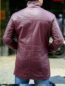 Abrigo Largo de Cuero Personalizado para Hombre, Nuevo Diseño de Moda, Abrigo de Cuero de Alta Calidad para Hombre - Product Image 5