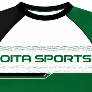 Camiseta Deportiva Raglán Verde y Negra de Manga Corta con Cuello Redondo, Transpirable, para Entrenamiento Atlético, Uniforme de Equipo, Jersey de Alto Rendimiento - Product Image 4