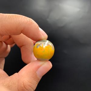 20 mm Yellow Gray Jasper <b>Sphere</b> Natural Indonesian Stone Polished Mini Crystal <b>Ball</b> - Product Image 6