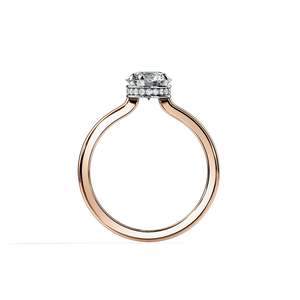 floral Round Brilliant Cut Diamond Engagement Ring 14k Gold plated Prong Setting Women's Fine Jewelry - Product Image 5