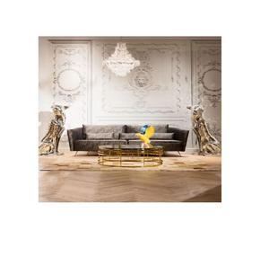 Table basse ronde en fer moderne et luxueuse avec plateau en verre trempé, design écologique pour la maison et le bureau, meubles de salon - Product Image 2