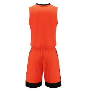 Ensemble d'uniformes de basketball sans manches à col en V, séchage rapide, respirant, polyester/coton, taille élastique, logo personnalisé sur le devant, maillot d'équipe - Product Image 2