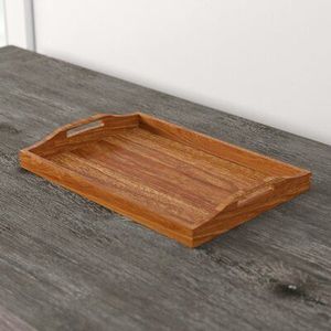 Plateau de service en bois rustique pour la décoration de la table basse et le service de repas, boissons et apéritifs - Product Image 1