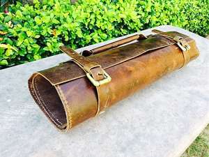 Bolsa de Cuero de Lujo Hecha a Mano para Cuchillos de Chef, Organizador de Viaje Profesional, Protección a Prueba de Olores LSKR-0082 - Product Image 5