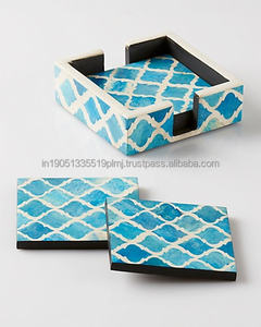 Posavasos con incrustaciones de resina o hueso MDF de último diseño recién llegado al por mayor, posavasos de tamaño personalizado para tazas de café, posavasos de mesa - Product Image 5