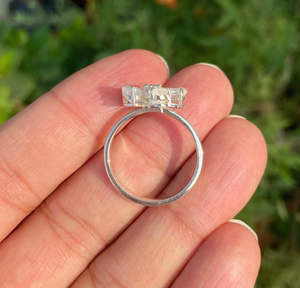 Flower Shape <b>Opal</b> Gemstone <b>Ring</b> in 925 <b>Silver</b> Prong Setting Romantic Style Women's Everyday Wear Jewelry - Product Image 6