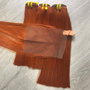 Venta al por mayor 100% de alta calidad naranja vietnamita hueso recto Super calidad extensiones de cabello humano tejido - Product Image 3