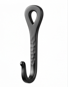 Premium <b>Black</b> Metal Wall <b>Hook</b> Heavy-Duty Minimalist Design for Clothing Storage Drill Installation Single <b>Hook</b> - Product Image 4