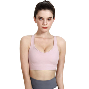 Custom <b>Cross</b> Back V-Neck Sports Bra Set New Trending Plus Size Fitness Yoga <b>Top</b> Girls' Workout Cotton Sports Bra Breathable - Product Image 5