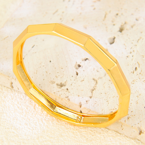 Little Bee Jewelry YB303 Dubai Fashion Anti-Tarnish High Quality 21k Gold Plated Simple Frosted <b>Bangles</b> Bracelet for Women Party - Product Image 6