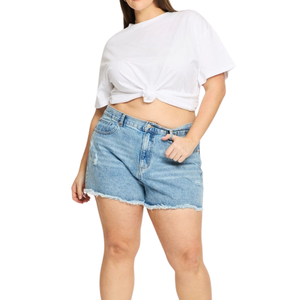 Shorts de Mezclilla para Mujer Talla Grande, Tela al por Mayor de la Mejor Calidad, Personalizable, Muestra Gratis - Product Image 5