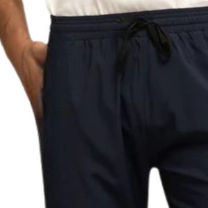 Slack Pant Navy Blue Men's Casual Jogger Pants Elastic Waist <b>Drawstring</b> <b>Trousers</b> Comfortable Sportswear Activewear Pants - Product Image 3