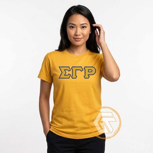 เสื้อยืดลำลองสำหรับผู้หญิง GREEK TREASURES Sigma Gamma Rho Sorority ผ้าฝ้าย 100% ระบายอากาศได้ดี ป้องกันรอยยับ เป็นมิตรกับสิ่งแวดล้อม เหมาะสำหรับฤดูร้อน ขายส่ง - Product Image 3