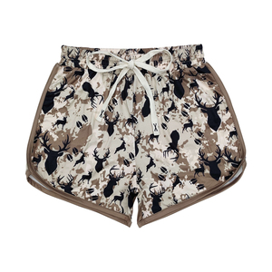 FASMIC Mid Waist Camo <b>Animal</b> Print Women's Shorts Spandex Polyester <b>Knitted</b> Sporty Breathable Elastic Waist Regular Fit Casual - Product Image 2