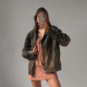 Women Jackets 2025 Spring Autumn New Faux genuine Leather Jacket Women's Casual Slim Waterproof Female Jacket Women's Jackets - Product Image 4