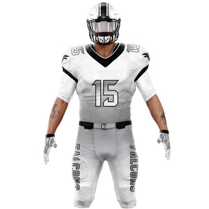 Custom Manufacturer American Football Uniform Breathable Spandex/Polyester Quick Dry Short Sleeve Custom Team Name OEM Front - Product Image 5