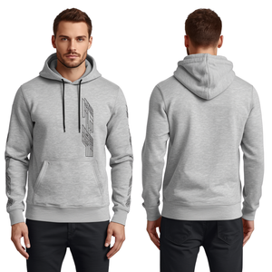 Sudadera con Capucha Bordada para Hombre, Diseño Glacier Line, con Forro Polar de Algodón Premium y Estilo Casual Moderno - Product Image 1