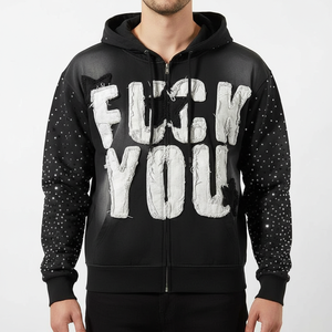 เสื้อฮู้ดผู้ชายสไตล์อินเทรนด์ เหมาะสำหรับสวมใส่ทุกวัน แฟชั่นสตรีทสไตล์ ชุดลำลอง ผ้าฝ้ายผสม - Product Image 3