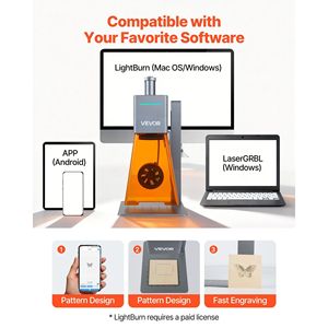 Grabador Láser Portátil de 12W, Cortador Láser Azul, Alta Velocidad de 5000 mm/s, Precisión de Grabado de 0.01 x 0.01 mm, Máquinas de Grabado Láser - Product Image 5
