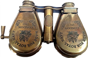 Binoculares Antiguos de Latón de 1917, Telescopio Marino Vintage para Decoración Marítima, Exhibición y Colección de Regalos - Product Image 5